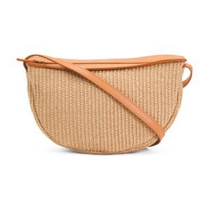 MANSUR GAVRIEL Made In Italy Raffia Moon Sling Bag